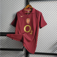 R Arsenal Jersey 05/06 Arsenal Home Kit 22 23 24 Player Issue R Collar Jersey Original Football Jersey Man Shirt Short Sleeve Baju Lelaki Soccer Berkolar Size S-XXL