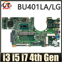 Mainboard For ASUS ASUS PRO ADVANCED BU401L BU401LG BU401LA BU401LAV Laptop Motherboard i3 i5 i7 4th Gen CPU 4GB-RAM