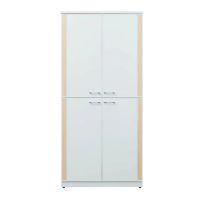 【南亞塑鋼】3尺直飾造型四開門防水塑鋼高鞋櫃(白色+白橡色)
