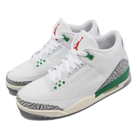 【NIKE 耐吉】Wmns Air Jordan 3 Retro 白 綠 爆裂紋 女鞋 男鞋 AJ3 喬丹 3代(CK9246-136)