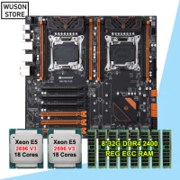 3D Modeling Video Rendering Building Server Workstation X99-F8D PLUS Motherboard CPU 2*2696 V3 36 Cores 8*32G RAM 256G DDR4 RECC