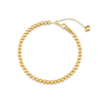 【GOLDCHILL JEWELRY】18K金手鍊 圓圓金珠手鍊