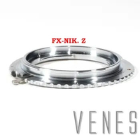 Lens Adapter for FX-Nik Z Lens Adapter Ring for Fujifilm Fuji FX Lens to Nikon Z Mount Camera Nikon Z6 Nikon Z7 (Silver)