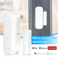 Tuya Smart ZigBee Door Window Open/Close Contact Sensor Smart Home Wireless Door Detectors Remote Alarm Via Alexa Google Home