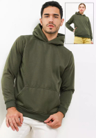 Cotton Well Cotton Well Hoodie Sweater Army | Jaket Tebal dengan Penutup Kepala Hijau Olive
