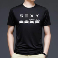 Funny Sexy Tesla T-Shirt for Men Elon Musk Car Technology T Shirt Man Aerospacial Engineer Short Sleeve Tee Shirt Summer Clothes