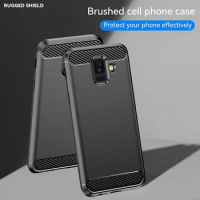 Carbon Fiber Case For Samsung Galaxy J6 J4 A6 A8 Plus J2 Pro A7 A9 J8 2018 J3 J5 J7 A3 A5 2017 Silicone Back Cover Case Funda