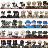 ของเล่นทหาร Mini Army Figures Building Blocks US Germany Russia Alpha Camouflage Special Forces ทหาร SWAT Bricks Gifts