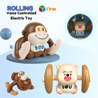 Mainan monkey rolling monyet tumbling jungkir balik light music sound