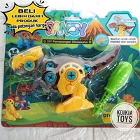 Mainan puzzle 4D dinosaurus obeng DIY assembly dino bongkar pasang dinosaurus D