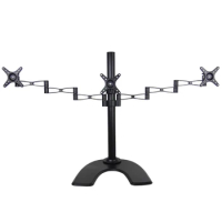 three-screen 27inch lcd tv table mount monitor desk support Led bracket lcd holder