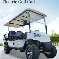 High-Quality 4+2 Seats New Energy Electric Golf Cart 12V*5/100AH Lead-Acid Battery Golf Course Special Vehicle