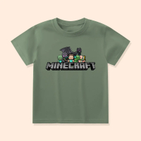 Baju Kaos Anak Game Minecraft Mine Craft Minicraft Atasan Anak Laki - Laki Perempuan Unisex MCF-05