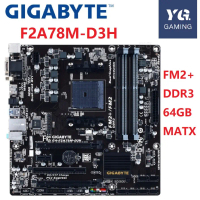 เมนบอร์ดเดสก์ท็อป, GIGABYTE F2A78M-D3H, ซ็อกเก็ต A78, FM2+, DDR3, 64G, Micro ATX, เมนบอร์ดมือสองดั้ง
