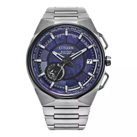 Citizen Jam Tangan Pria Citizen CC3097-52L Satelite Wave X Blue Navy Dial Super Titanium Strap