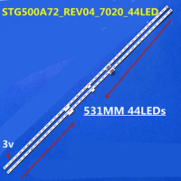 531mm 2pcs/kit LED Backlight Strip For LC-50UA6500X LC-50UA6800X STG500A72_REV04_7020_44LED_20170807