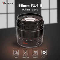 7artisans 55mm F1.4 II APS-C Manual Large Aperture Prime Lens For Sony E A6600 Canon EF-M M50 Canon RF Fuji XF Micro 4/3 Nikon Z