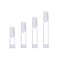 【收納家】亮面透明乳液AS真空按壓瓶｜ 5ml-15ml 9入組(空瓶 瓶罐 噴霧瓶 真空瓶 旅行分裝瓶)