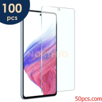 100 Pcs Tempered Glass Film Clear Screen Protector For Samsung Galaxy A02 A02s A12 Nacho A22 A32 A52 A52s A72 4G 5G