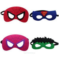 Superhero Mask Cosplay Spiderman Hulk Captain America Iron Man Kids Party Dress Up Halloween Christmas Gift Felt Mask