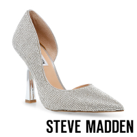 STEVE MADDEN-DAMZIL-R 鑽面側簍空尖頭高跟鞋-銀色