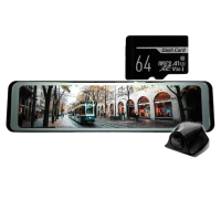 【NINJA】前4K/後1K高畫質 12吋GPS全螢幕電子後視鏡 行車紀錄器(贈64G記憶卡 倒車顯影 高階SONY後鏡頭)