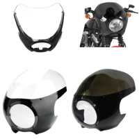 Motorcycle Head Light Fairing Mask Front Light Cowl Visor 5 3/4" Headlight Fairing For Sportster 883 1200 Dyna 39mm Fork