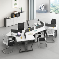辦公桌椅組合3/6人位簡約現代員工屏風卡座桌創意職員桌定制