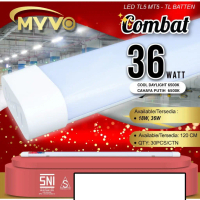 MYVO Lampu TL T8 Integrated LED 36W 36 watt Panjang 120cm warna Putih CDL 6500K