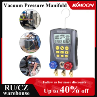Pressure Gauge Digital Vacuum Pressure Manifold Tester Meter Refrigeration HVAC Temperature Tester Digital Manifold Gauge Meter