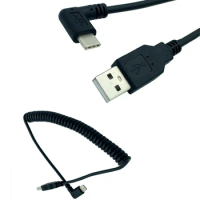 Spiral coil USB 3.1 TYPE-C angle revolution 2.0 right angle AM adapter adapter cable 1.5m
