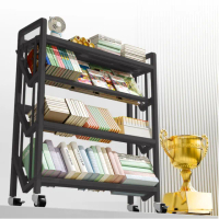 【ONE HOUSE】鐵力士可移動收納架_70寬四層(層架/書架/置物架/鞋架/收納櫃)