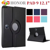 360 Rotating Case For Huawei Honor Pad 9 12.1 inch 2024 Stand Cover PU Leather Case For Honor Pad 9 HEY2-W09 HEY2-W19 funda