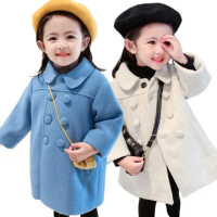 【Baby 童衣】兒童雙排釦外套 女寶寶大衣外套 女童長版外套 89063(共2色)