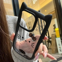 Sarung Telefon Telinga Kucing Kitty, Reka Bentuk Comel, Serasi dengan iPhone 16ProMax, 15, 14, 13, 1