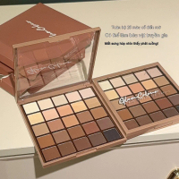 GlamColour Cool Matte Eyeshadow Palette 25 Colors, Various Earth Tones, Divine Matte Shadow