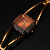 KIMIO Brand Luxury Women's Quartz Watches Waterproof Stainless Steel Hollow Square Bracelet Ladies Watches montre femme
