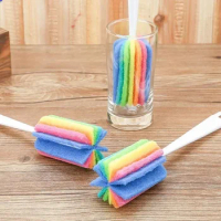 Long Handle Baby Bottle Brushes Kids Water Bottle Sponge Infant Water Cup Cleanser Bottle Nipple Cle