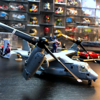模型擺件 1:72金屬感合金飛機 V-22魚鷹式轉旋翼機 成品軍迷模型直升機 擺件 全館免運
