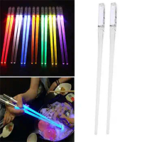 1 Pair Food Chopsticks Novelty Glowing Light Chinese Chop Sticks Durable Glowing Chopsticks