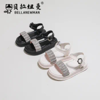 Children Sandals 2024 Summer New Fashionable Girls All-match Casual Princess Sweet Girls Sandals Baby Girl Shoes