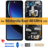 6.9" Original For Motorola Razr 40 Ultra XT2321-3 Foldable LCD Display Touch Screen Digitizer For Moto Razr Plus 2023 LCD Replac