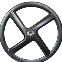 700C Full Carbon 4 Spokes Clincher/Tubular Wheels four-spoke carbon wheelset for Track/ Road Bike