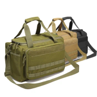 Multifunction Airsoft Hunting Pistol Range Bag Outdoor Tactical Shooting Training Gun Case with Shoulder Strape