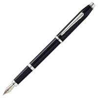 CROSS 高仕 新世紀系列 黑琺瑯白夾鋼筆 / 支 AT0086-102