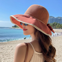 遮陽帽子女夏天時尚洋氣太陽帽可摺疊沙灘戶外出游防紫外線防曬帽~林之舍
