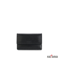【satana】Leather 簡約名片卡夾 黑色 SLG0670 | 名片夾 卡夾