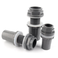 2pcs/set 1/2"~1 1/2" PVC Pipe Fittings Aquarium Fish Tank Connector Overflow Thread Water Supply Accessories Pipe Joint
