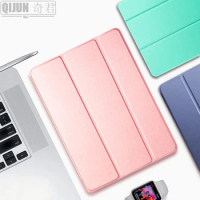 Tablet case for Apple ipad 10.2" 2019 Leather Smart Sleep wake Trifold Stand Solid cover funda for ipad7 th A2197 A2200 A2198