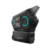 DELLKING M8 Wireless Bluetooth Headset for Motorcycle with 500 Meter Intercom Call Handling and Two-Way Radio Talk